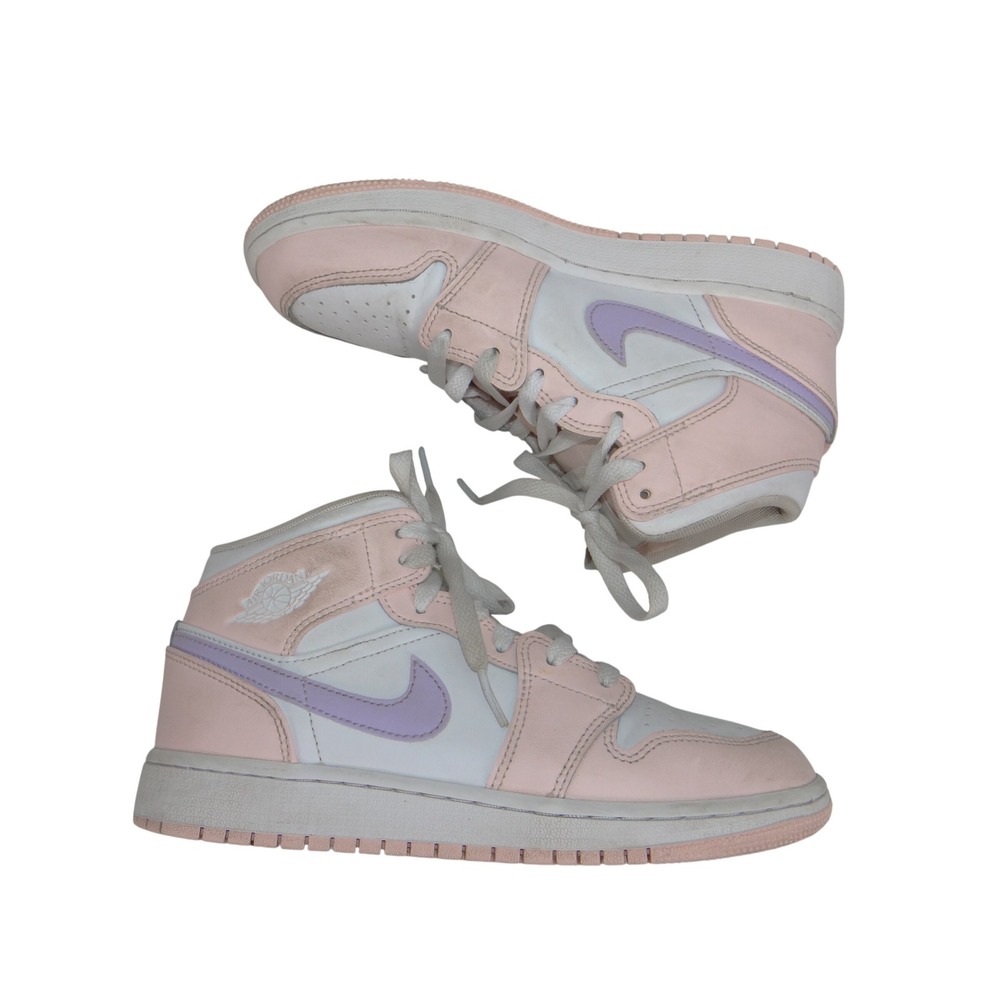 Nike Air Jordan 1 Mid Arctic Orange White Purple FD8780-601 Womens 6 / 4.5Y